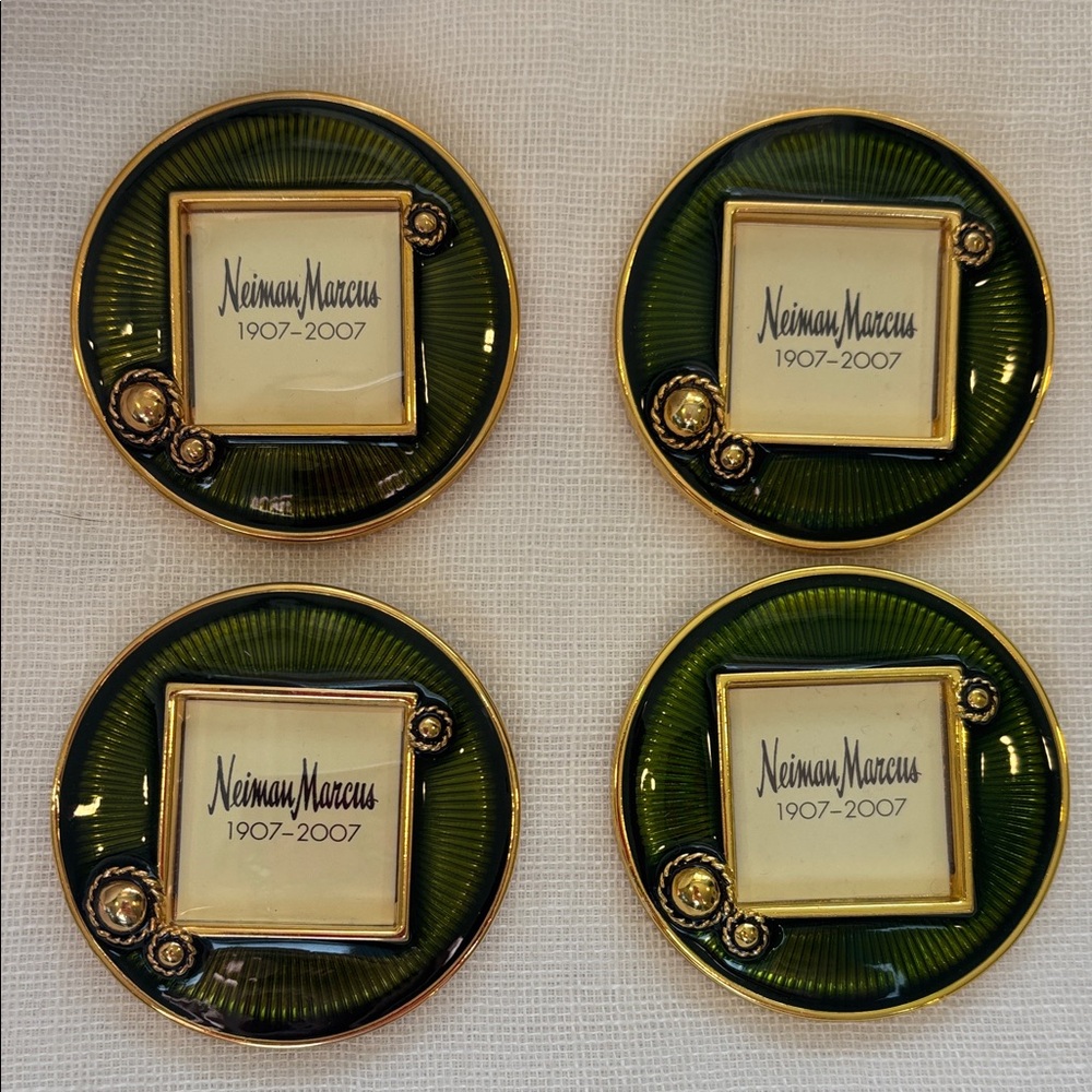 Jay Strongwater Green/Gold Enamel Mini Frame